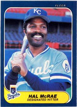 #14 Hal McRae - Kansas City Royals - 1986 Fleer Baseball