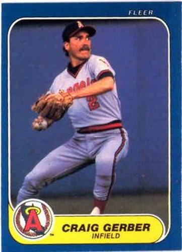#156 Craig Gerber - California Angels - 1986 Fleer Baseball