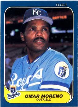 #15 Omar Moreno - Kansas City Royals - 1986 Fleer Baseball