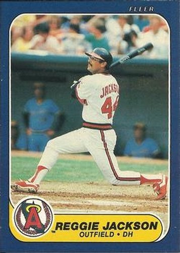 #160 Reggie Jackson - California Angels - 1986 Fleer Baseball