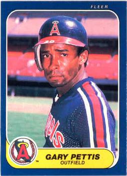 #165 Gary Pettis - California Angels - 1986 Fleer Baseball
