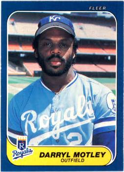 #16 Darryl Motley - Kansas City Royals - 1986 Fleer Baseball