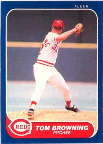 #173 Tom Browning - Cincinnati Reds - 1986 Fleer Baseball