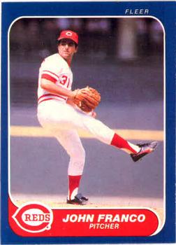 #178 John Franco - Cincinnati Reds - 1986 Fleer Baseball