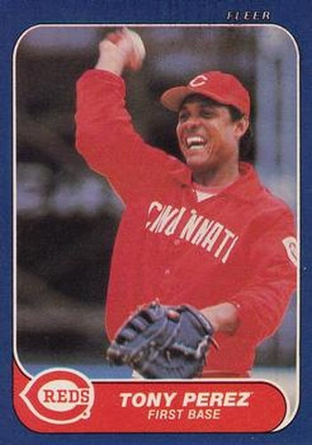 #186 Tony Perez - Cincinnati Reds - 1986 Fleer Baseball