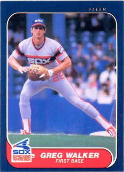 #219 Greg Walker - Chicago White Sox - 1986 Fleer Baseball