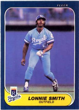 #21 Lonnie Smith - Kansas City Royals - 1986 Fleer Baseball