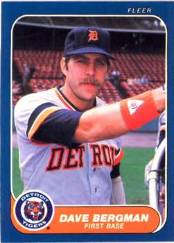 #222 Dave Bergman - Detroit Tigers - 1986 Fleer Baseball