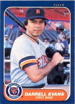 #224 Darrell Evans - Detroit Tigers - 1986 Fleer Baseball