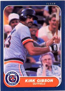 #226 Kirk Gibson - Detroit Tigers - 1986 Fleer Baseball