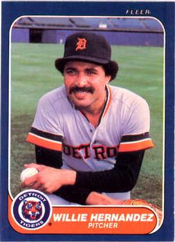 #228 Willie Hernandez - Detroit Tigers - 1986 Fleer Baseball