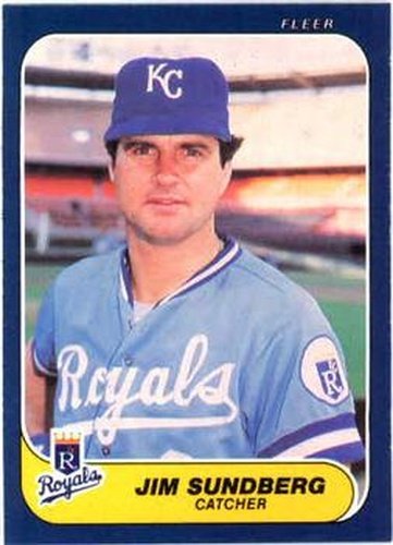 #22 Jim Sundberg - Kansas City Royals - 1986 Fleer Baseball