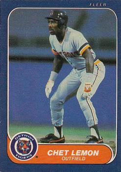 #230 Chet Lemon - Detroit Tigers - 1986 Fleer Baseball