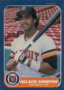 #238 Nelson Simmons - Detroit Tigers - 1986 Fleer Baseball