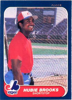 #244 Hubie Brooks - Montreal Expos - 1986 Fleer Baseball