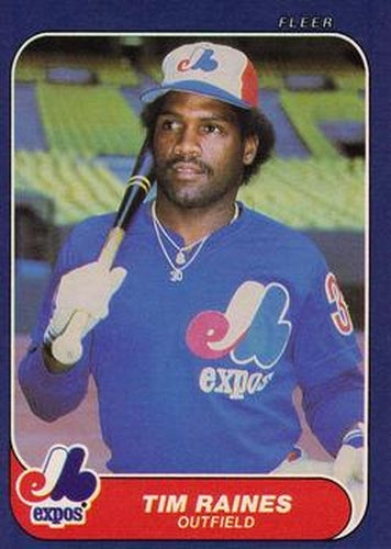 #256 Tim Raines - Montreal Expos - 1986 Fleer Baseball