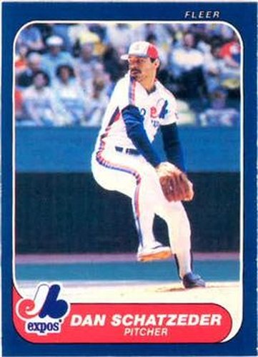 #259 Dan Schatzeder - Montreal Expos - 1986 Fleer Baseball