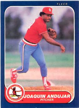 #26 Joaquin Andujar - St. Louis Cardinals - 1986 Fleer Baseball