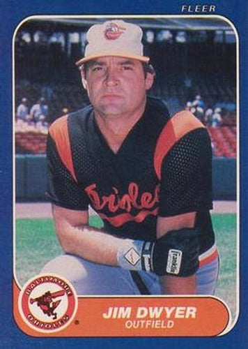 #274 Jim Dwyer - Baltimore Orioles - 1986 Fleer Baseball