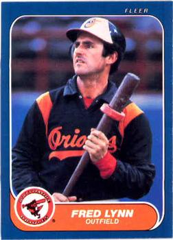 #278 Fred Lynn - Baltimore Orioles - 1986 Fleer Baseball