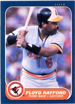 #283 Floyd Rayford - Baltimore Orioles - 1986 Fleer Baseball