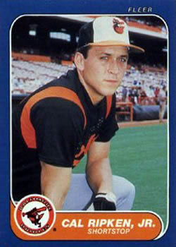 #284 Cal Ripken Jr. - Baltimore Orioles - 1986 Fleer Baseball