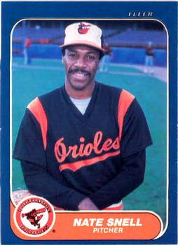 #288 Nate Snell - Baltimore Orioles - 1986 Fleer Baseball