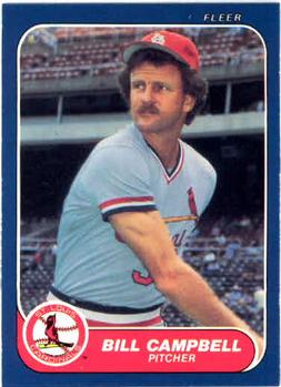#28 Bill Campbell - St. Louis Cardinals - 1986 Fleer Baseball