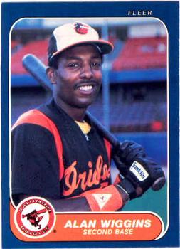 #290 Alan Wiggins - Baltimore Orioles - 1986 Fleer Baseball