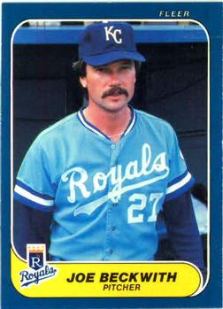#2 Joe Beckwith - Kansas City Royals - 1986 Fleer Baseball