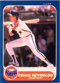 #309 Craig Reynolds - Houston Astros - 1986 Fleer Baseball
