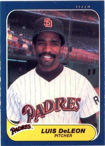 #318 Luis DeLeon - San Diego Padres - 1986 Fleer Baseball