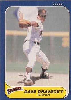 #319 Dave Dravecky - San Diego Padres - 1986 Fleer Baseball
