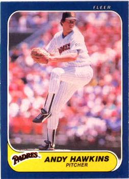 #324 Andy Hawkins - San Diego Padres - 1986 Fleer Baseball