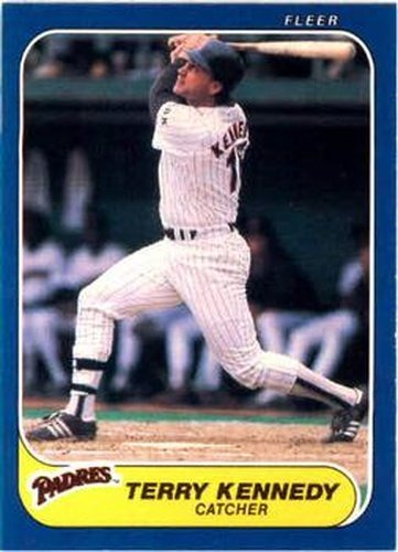#327 Terry Kennedy - San Diego Padres - 1986 Fleer Baseball