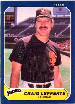 #328 Craig Lefferts - San Diego Padres - 1986 Fleer Baseball
