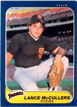 #330 Lance McCullers - San Diego Padres - 1986 Fleer Baseball