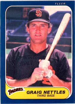 #332 Graig Nettles - San Diego Padres - 1986 Fleer Baseball