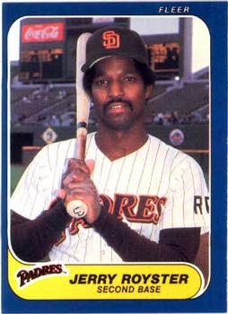 #333 Jerry Royster - San Diego Padres - 1986 Fleer Baseball