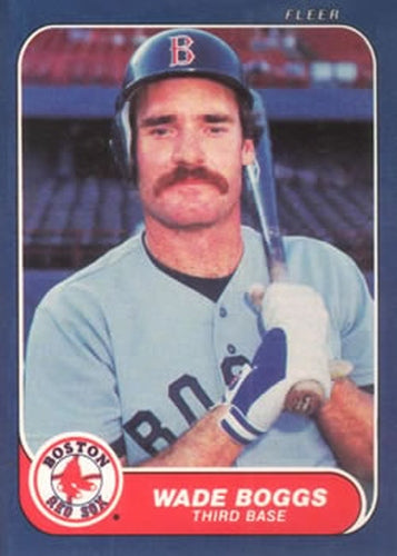 #341 Wade Boggs - Boston Red Sox - 1986 Fleer Baseball