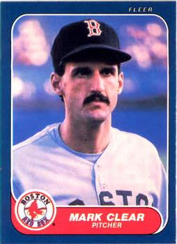 #344 Mark Clear - Boston Red Sox - 1986 Fleer Baseball