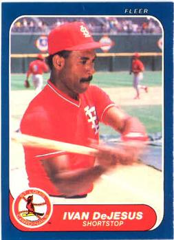 #34 Ivan DeJesus - St. Louis Cardinals - 1986 Fleer Baseball