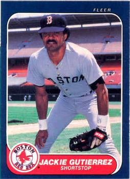 #350 Jackie Gutierrez - Boston Red Sox - 1986 Fleer Baseball