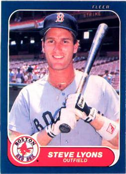#355 Steve Lyons - Boston Red Sox - 1986 Fleer Baseball