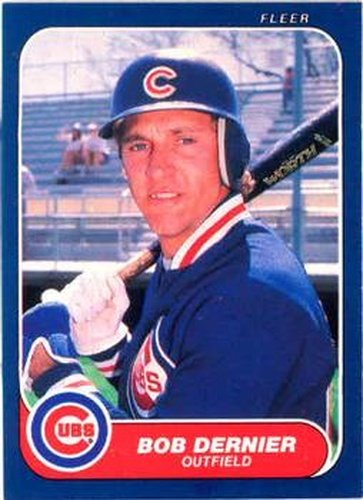 #365 Bob Dernier - Chicago Cubs - 1986 Fleer Baseball