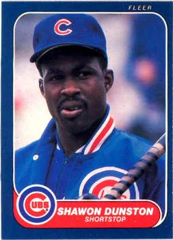 #366 Shawon Dunston - Chicago Cubs - 1986 Fleer Baseball