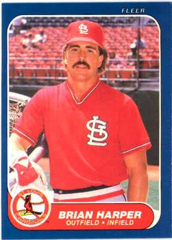 #36 Brian Harper - St. Louis Cardinals - 1986 Fleer Baseball