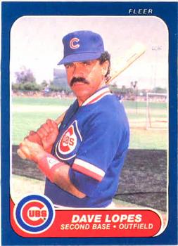 #372 Dave Lopes - Chicago Cubs - 1986 Fleer Baseball