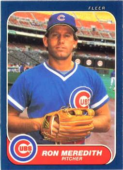 #374 Ron Meredith - Chicago Cubs - 1986 Fleer Baseball