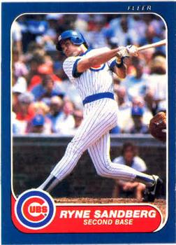#378 Ryne Sandberg - Chicago Cubs - 1986 Fleer Baseball